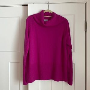 Athleta Oversized Aspen Wool/Cashmere Sweater Fuchsia Size M